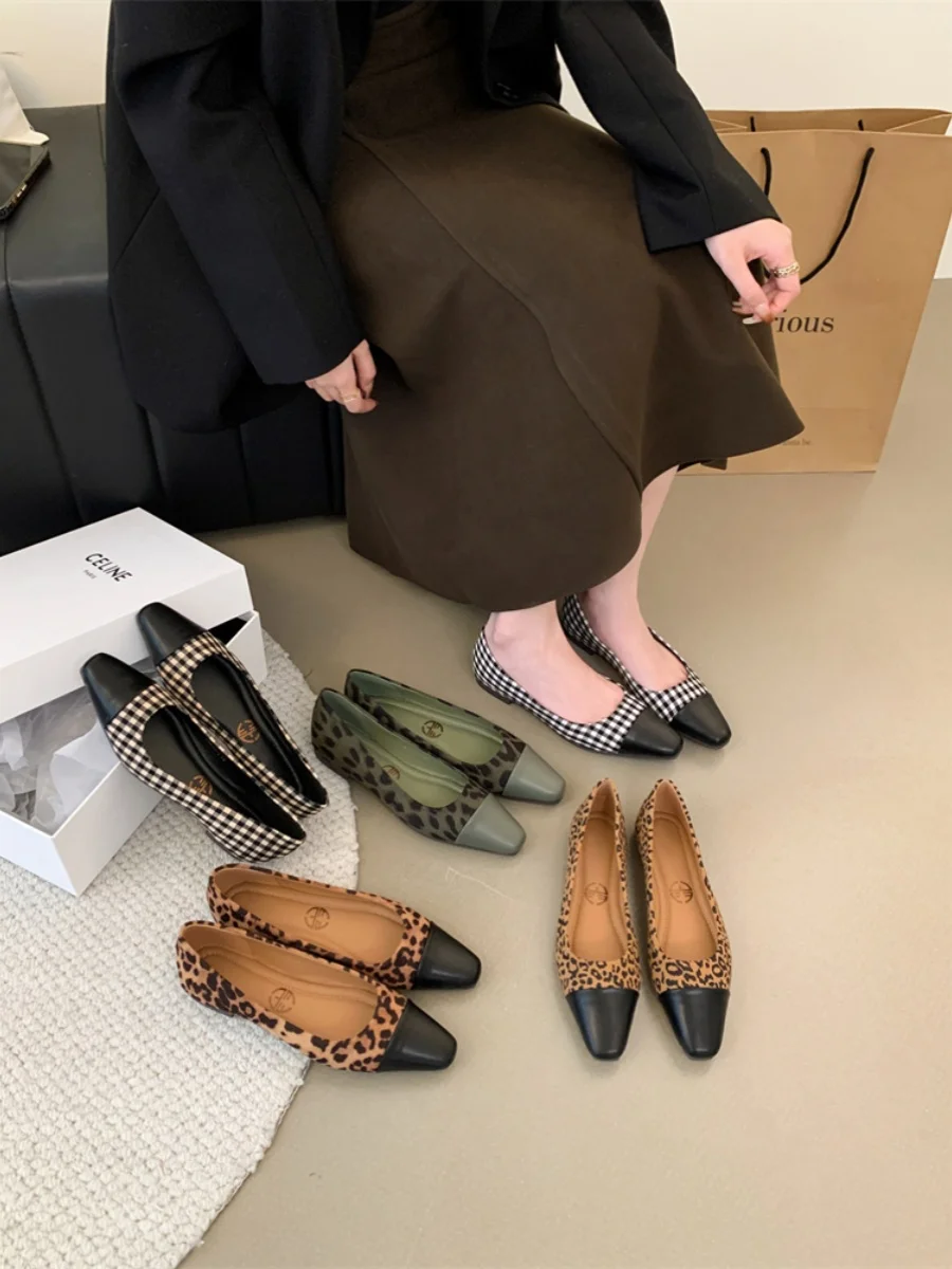 

Summer Shoes Ladies Casual Female Sneakers Round Toe Dress Flats Women Soft Shallow Mouth All-Match Autumn 2023 Comfortable Leop