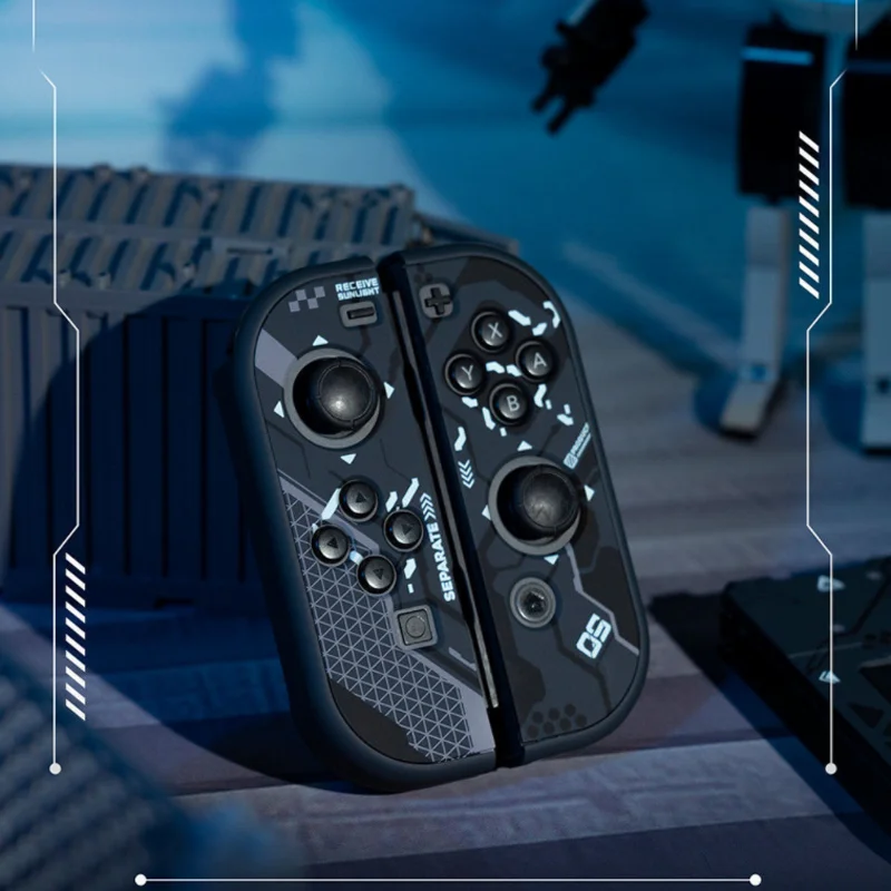 Mecha-hard Crystal Shell Case para Nintendo Switch Matte Shell Protetor ns Joy-con Controlador de Jogo Tampa Traseira Protetor Completo - Image 3