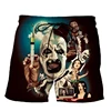 Terrifier 2 Horror Movie 3D Print Beach Shorts Men's Hip Hop Oversized Surfing Board Sport Pants Swimsuits Trunks Kids Clothing 5