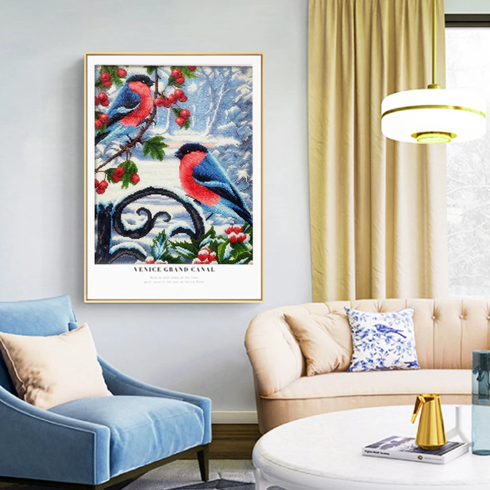 Diamond Painting HUACAN 5D DIY Diamond Painting Bird Rhinestones Pictures Diamond Embroidery Animal Cross Stitch Mosaic Crafts Kit