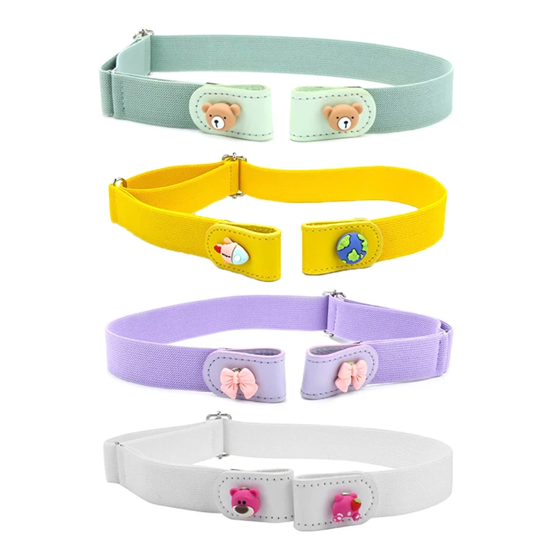 

Lazy Belt New Fashion Cartoon Elastic Canvas Belts For Kids Versatile Invisible Seamless Jeans Waistband For Children