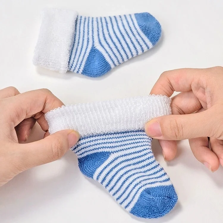 6 Pairs Kids Thicken Cotton Terry Socks Baby Boys Socks Soft Warm Newborn Indoor Sokken Autumn Winter 0-12m