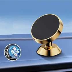 Magnetic Car Phone Holder & GPS Support Stand (Golden)