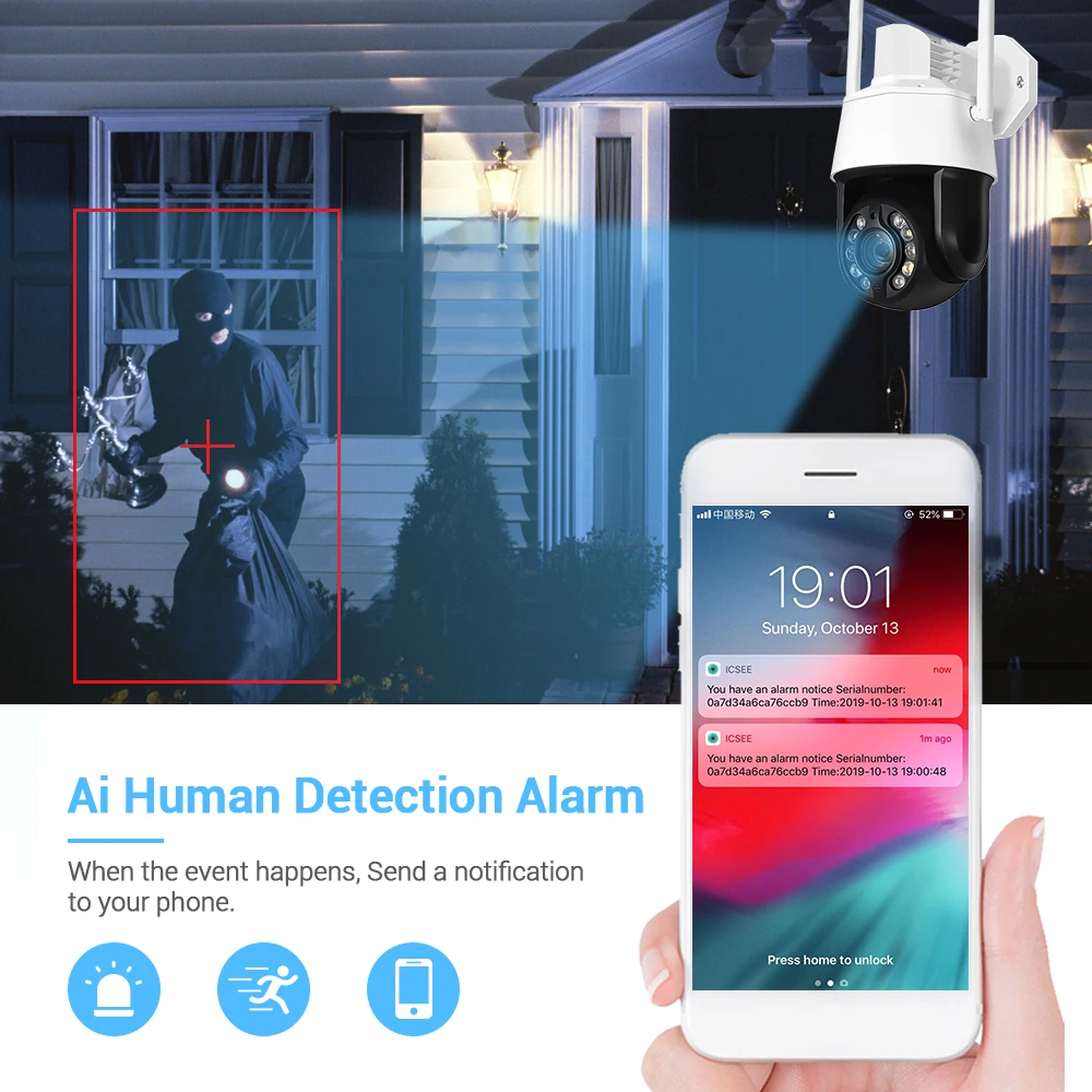 ߿  ī޶,  , PTZ, 36x , HD  IP ī޶, ִ 100M Nigtvision, AI ΰ , ICSEE H.265X, 5MP