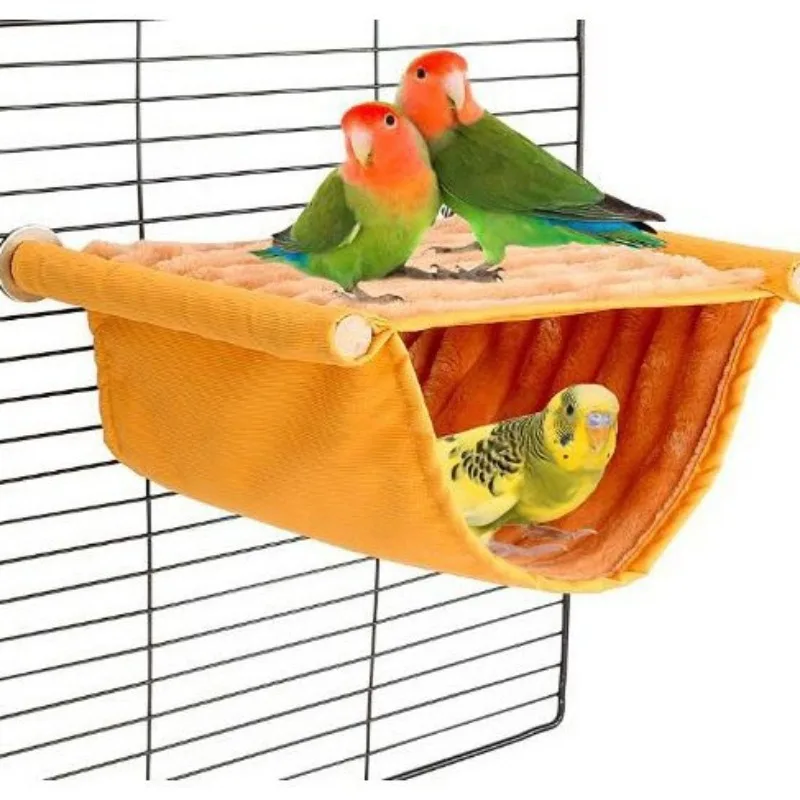 Winter-Warmes Vogelnest-Bett Hängende Hängematte Kuscheliges Papageienhaus Käfig-Sitzstange für Sittiche Wellensittiche Hamster Chinchillas Meerschweinchen – Detail 6
