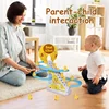 Electric Small Ducks Climbing Toys DIY Ducks Chasing Race Track Game Set with Lights & Music Roller Coaster Toy for Kids Gift 2