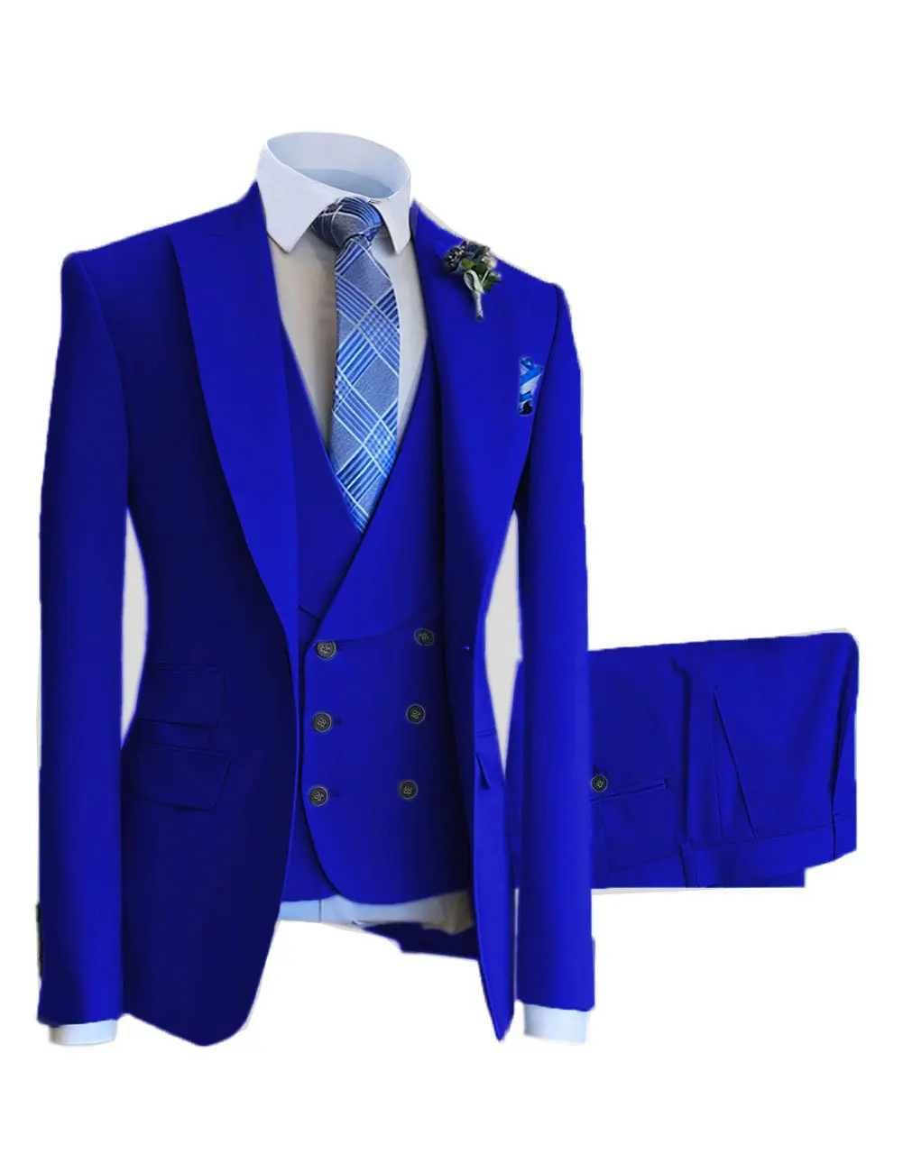 Men Suit (Jacket+Vest+Trouser) Hight Quality Groom Wedding Dress Formal Business Banquet Slim Fit Blazer Male 3 Piece Pant Suits