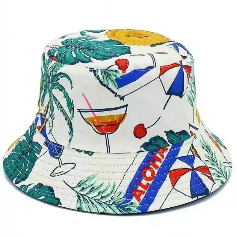 Double sided Outdoor Sun Hat sun hats fisherman hat sunscreen hats bucket hats sun hat Hip-Hop Cap Fishing Fisherman Graffiti Hat Men Women Animal Letter Print Panama Bucket Hats