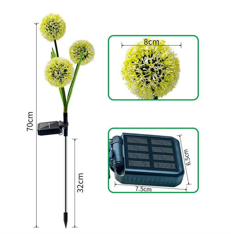 Lumini de grădină în aer liber impermeabile LED flori solare mize lumina cale curte patio Villa gazon lampă decorativă_voghion.com