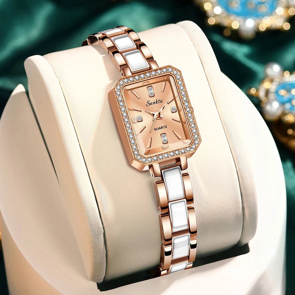 LIGE New Hot Brand Stainless Steel Strap Watch Women Luxury Gift Quartz Wristwatch Student Fashion Simple Square Quartz Watches 4