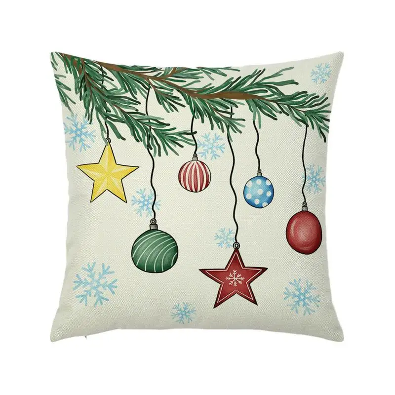 

Durable Christmas Throw Pillow Covers Long-Lasting Linen Covers Throw Pillow Case Christmas Decorations Home Decor Supplies