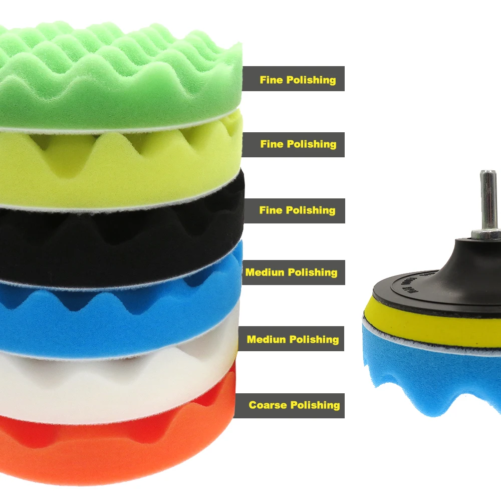 9Pcs 3Inch75MM Car Polishing Pads Kit Clean Sponge Waxing ing Pad M10 Thread Wool Ball Auto Backer Pad Car Repair Care car polishing pad,car polish pad,car polishing sponge,wool polishing pad,polishing sponge set,polishing wheel kit,wool polishing head