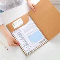 10pcs Kraft Paper Document Holder With Pockets Thick A4 Presentation Folder For Office School Supplies Stationery 2
