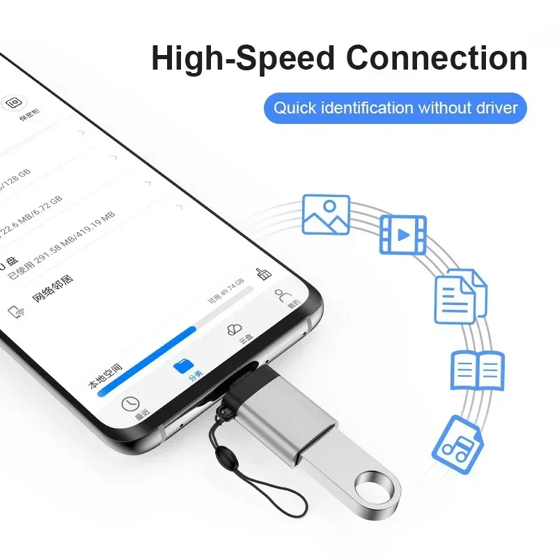 USB C OTG 어댑터 타입 C - USB 30 미니 컨버터, 휴대폰 액세서리용 고속 데이터 전송 타입 C 어댑터