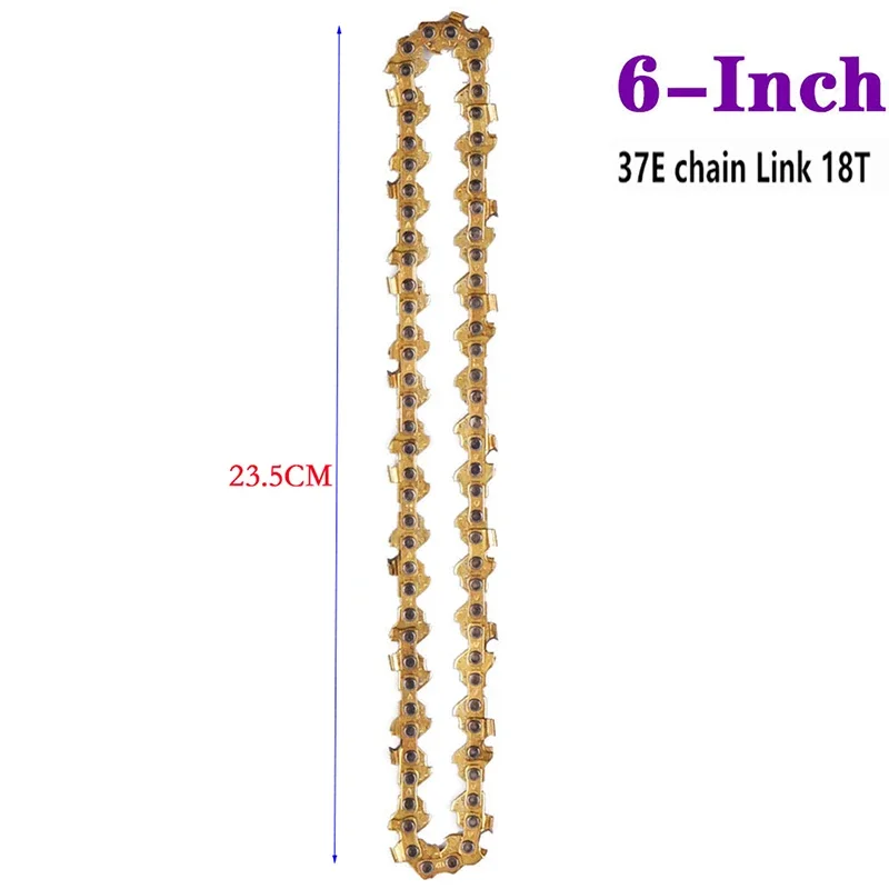 6 Inch Mini Chainsaw Chain with Bar Guide 1/4" .043" 37 DL Semi Chisel Electric Chainsaw Chain Spare Parts Woodworking