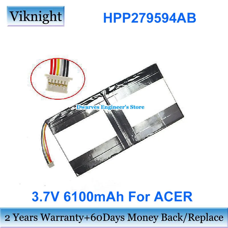 

3,7 V 6100mAh 22.57Wh сменный аккумулятор HPP279594AB для Acer B3-A40FHD-K1MZ Iconia A7001 One 10 B3-A40