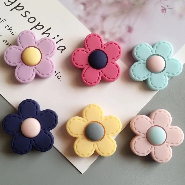 10pcs Candy Flower Frosted Resin Fridge Magnets