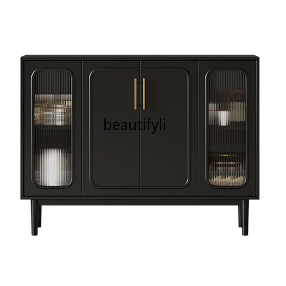 

French Retro Sideboard Modern Living Room Ultra-Thin Buffet Mid-Ancient Multi-Functional Storage Sideboard Cabinet