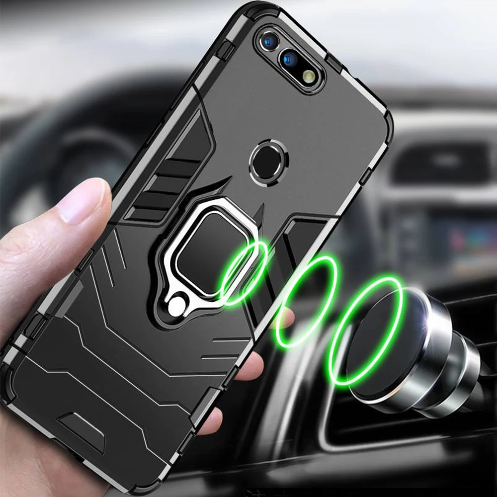 Durable Shockproof Armor Phone Case with Finger Ring Holder