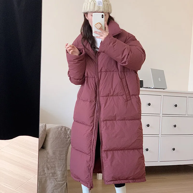 

Winter Long Coat Women Bubble Coat Puffer Jacket Oversized Korean Fashion Super Warm Cotton Padded Outerwear -35centigrade