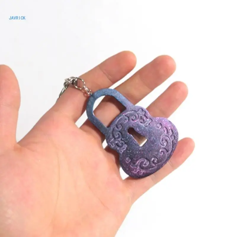 

Silicone Mold for Keychain Pendant Key Couple Lock Resin Mold DIY Craft Earring