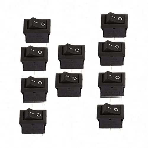 

10Pcs/Lot KCD11 10*15mm High Quality Snap-in On/Off Position Snap Boat Rocker Button Switch 3A/250V