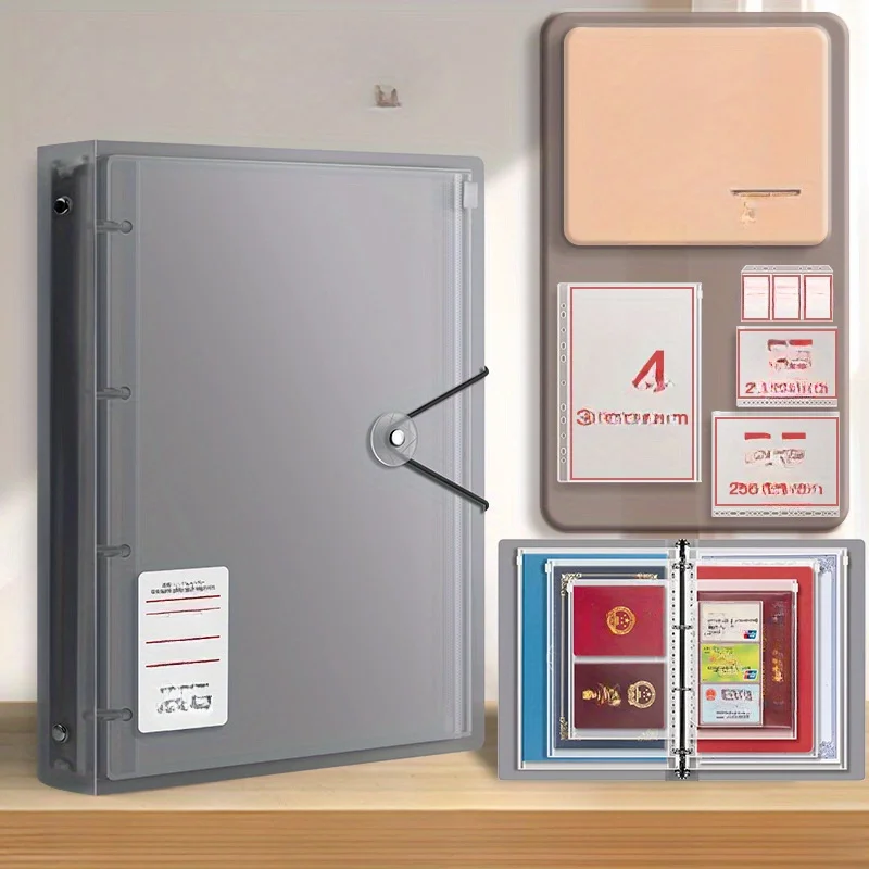 Family ID storage bag-A4 B5 loose leaf document storage bag, used for protecting bills and documents