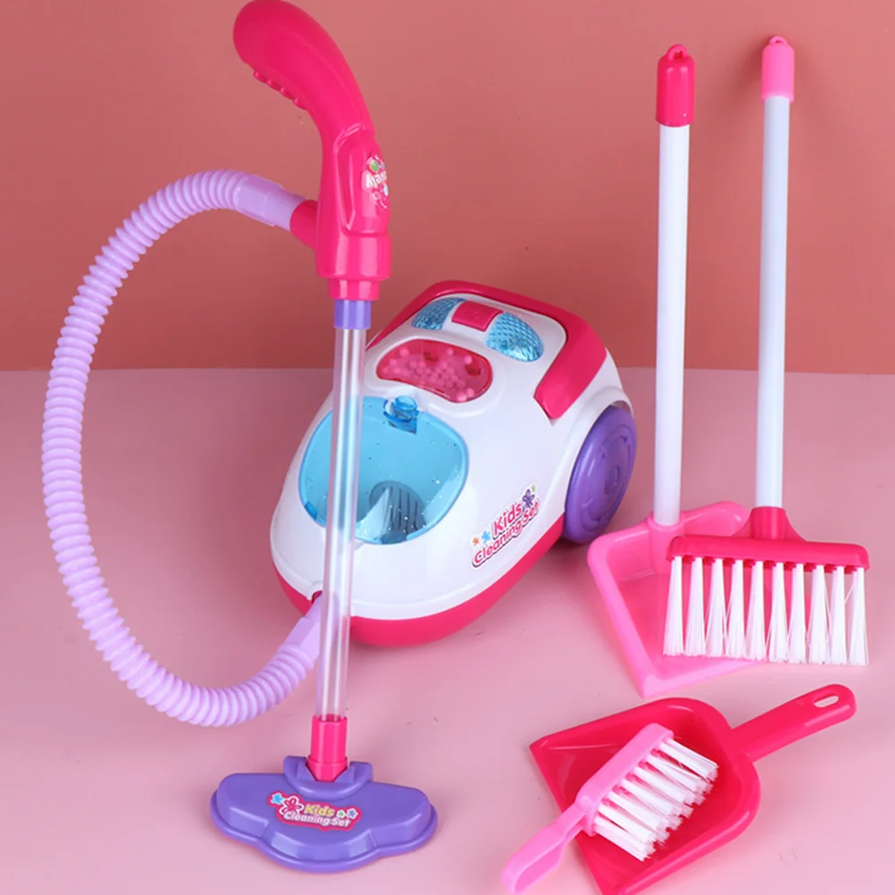 Vacuum Cleaner Toy Kids Educational Child House Play Plaything Girl Simulation Pretend Cleaning Set Plastic for 5
