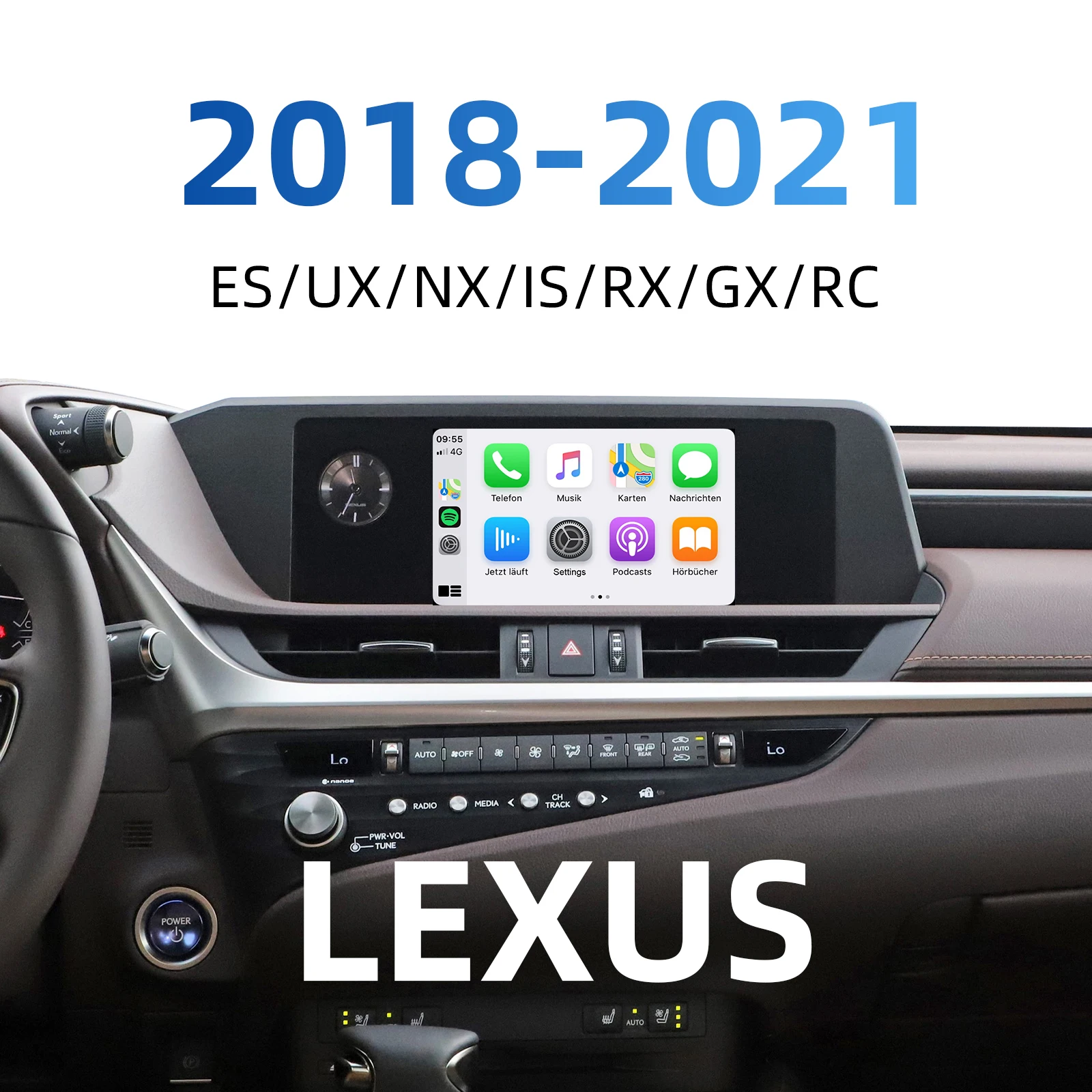 Lexus ES UX NX IS RX GX RC CarPlay Upgrade