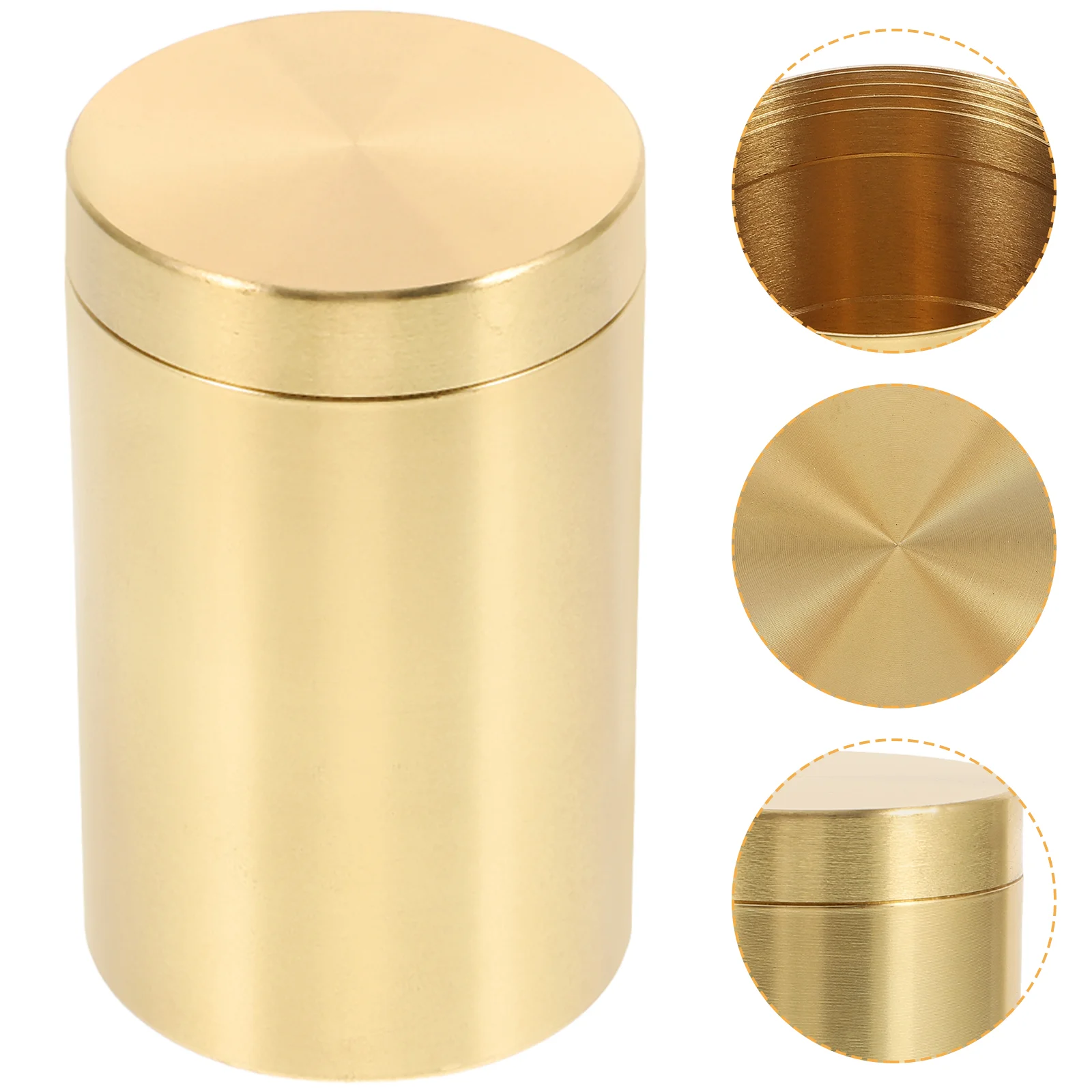 

Brass Tea Cereal Container Cereals Bottle Sealed Jar Food Storage Dried Fruit Waterproof Storage Container Cereals Canister