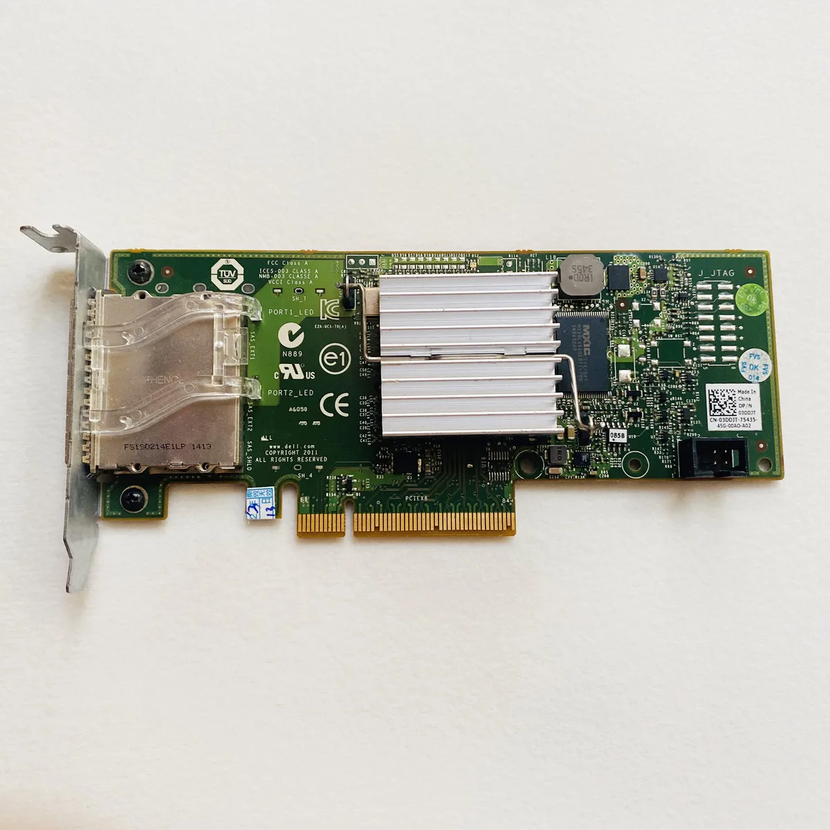 H200E 6Gb/s SAS PCIe HBA 2 Port Expander Controller Raid Card SFF-8088 12DNW LSI SAS 2008 9200-8E For Dell MD3200 MD3220