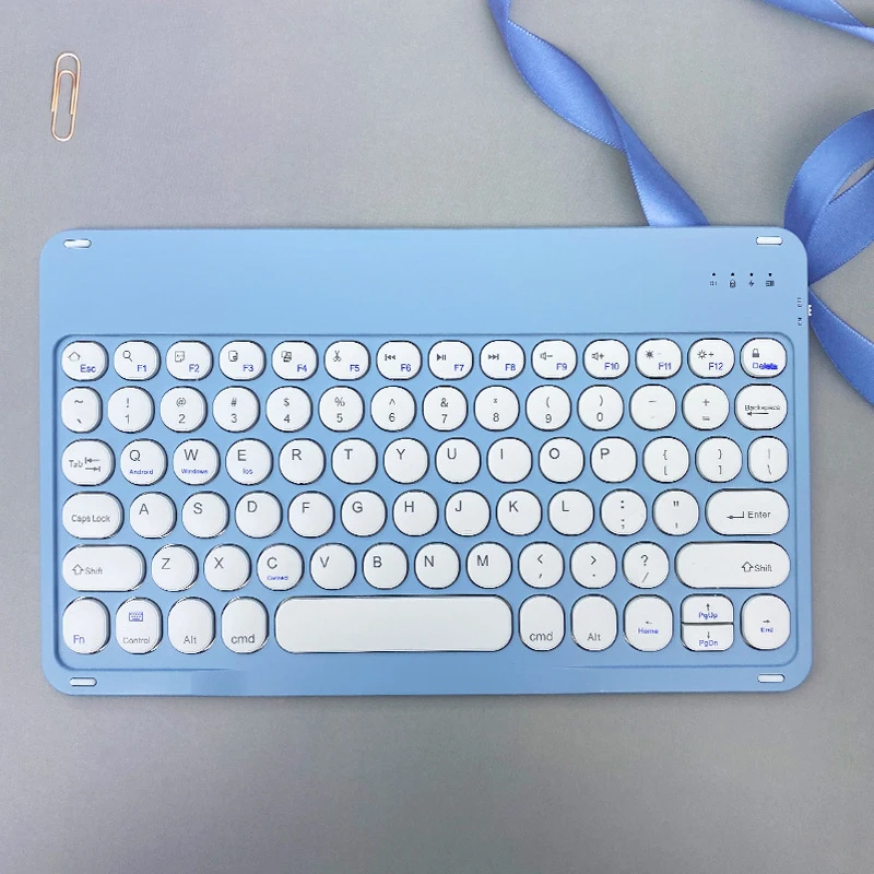Teclado e Mouse Ultra Fino sem Fio Compatível com Bluetooth Espanhol Coreano Russo Ipad Pro Xiaomi Samsung - Imagem 2