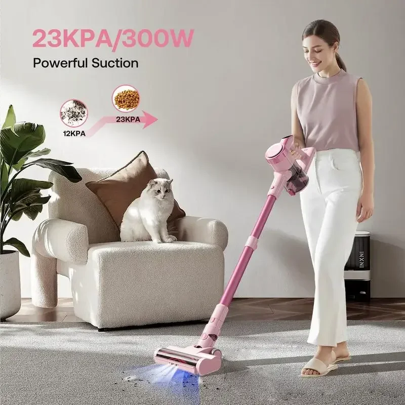 Homeika Cordless Vacuum Cleaner, 300W 23KPa Lightweight Stick Vacuum with 48mins Runtime Battery, 3 Suction 2