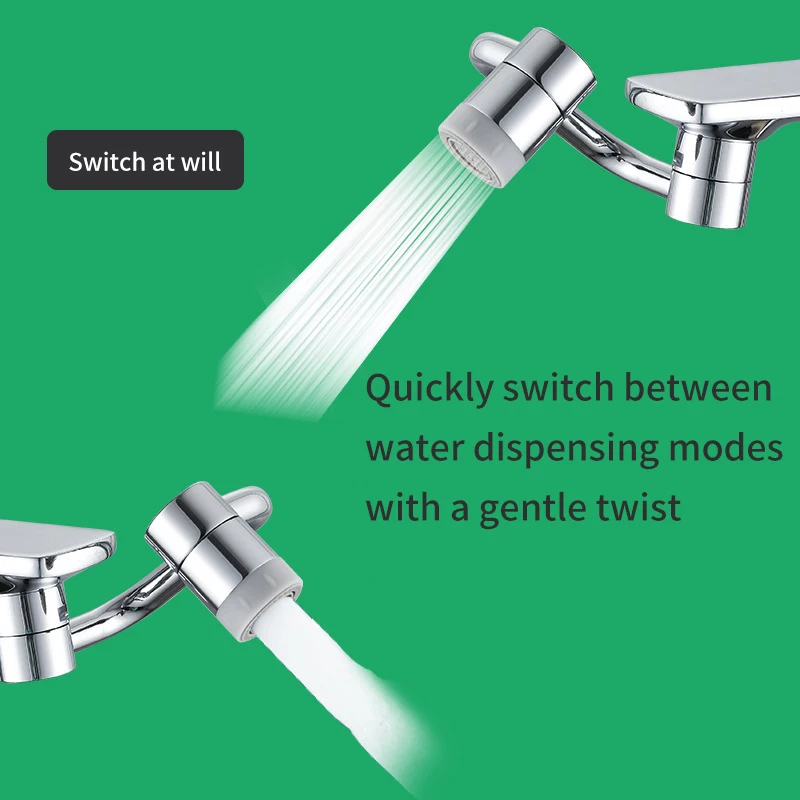 1080 degree rotating faucet extender metal U shaped robotic arm universal dual model Splash-proof filter faucet home bathroom 3