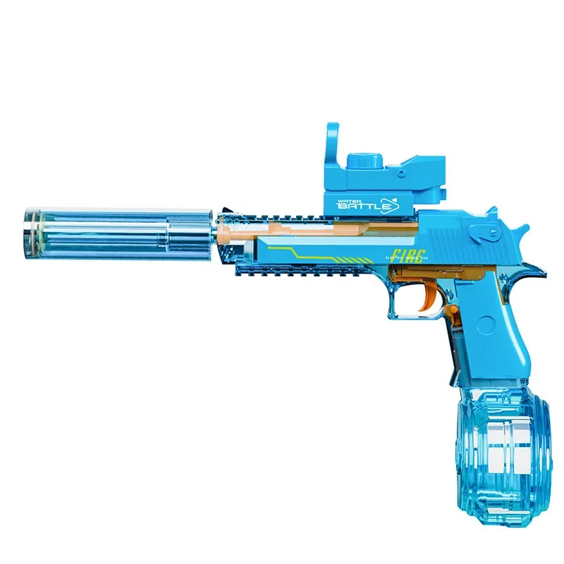 2024 Fully Automatic Desert Eagle Electric Water Gun Shooting Toys,  Colorful Flashing Lights Beach Pool Battle Adult Gifts 6