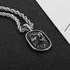Biker Wolf Tag Pendant Necklace Stainless Steel Rope Chain For Mens Holiday Gifts for Father .Husband .Boyfriends 2