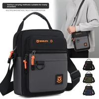 New Mens Crossbody Sling Bag Shoulder Messenger Oxford Waterproof Multi Pocket Casual Fashion Letter Print Backpack