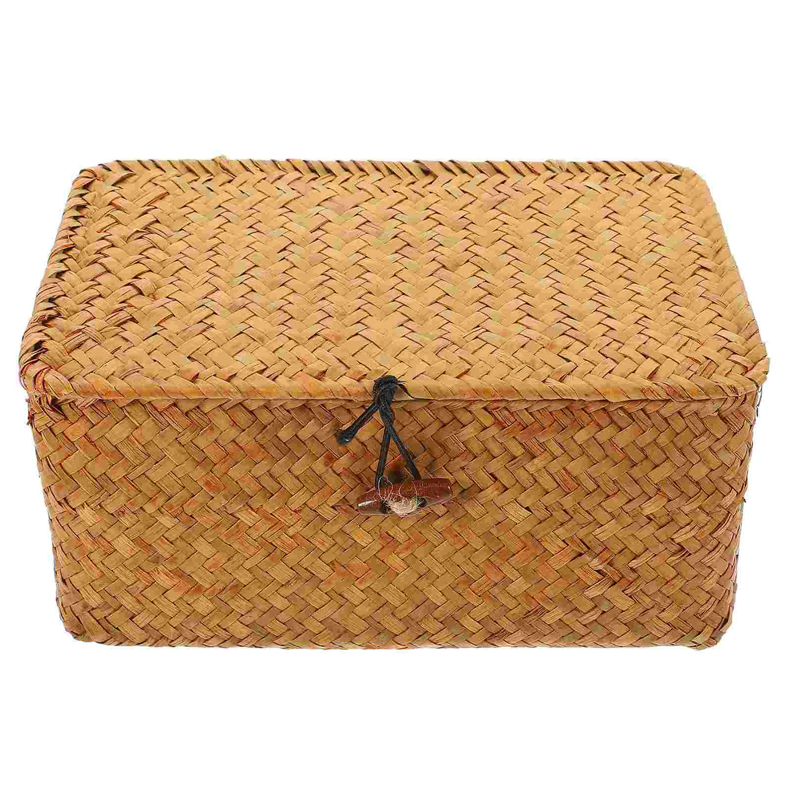 

Manual Woven Storage Box Gifts Rectangle Planter Outdoor Iron Multipurpose Container