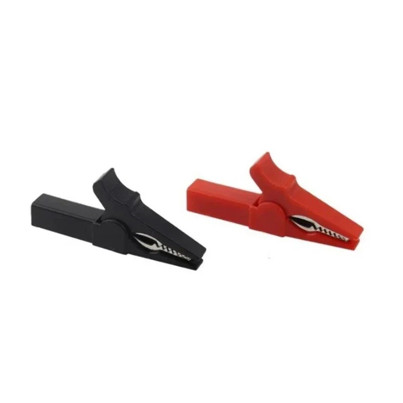 Alligator clips wire metal connector DIY test probe cable insulated clamp jumper line