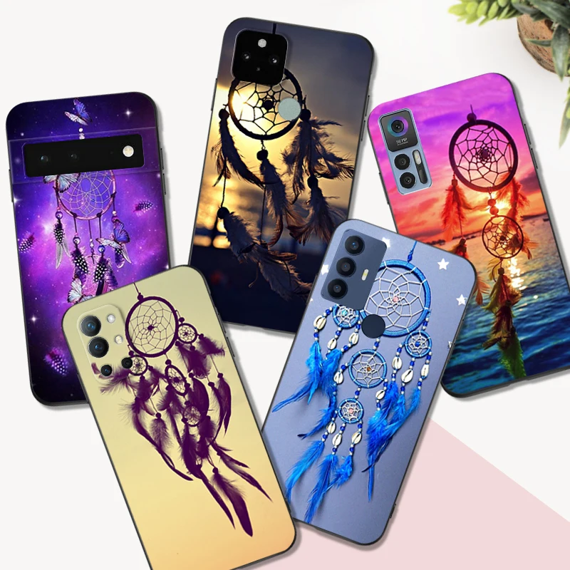 Nero Caso Di Tpu Per Tcl Telefono 20 20L 10 Lite 10L Plus Pro 20E 20R 20Se 20Xe 205 20B 20Y Dream Catcher