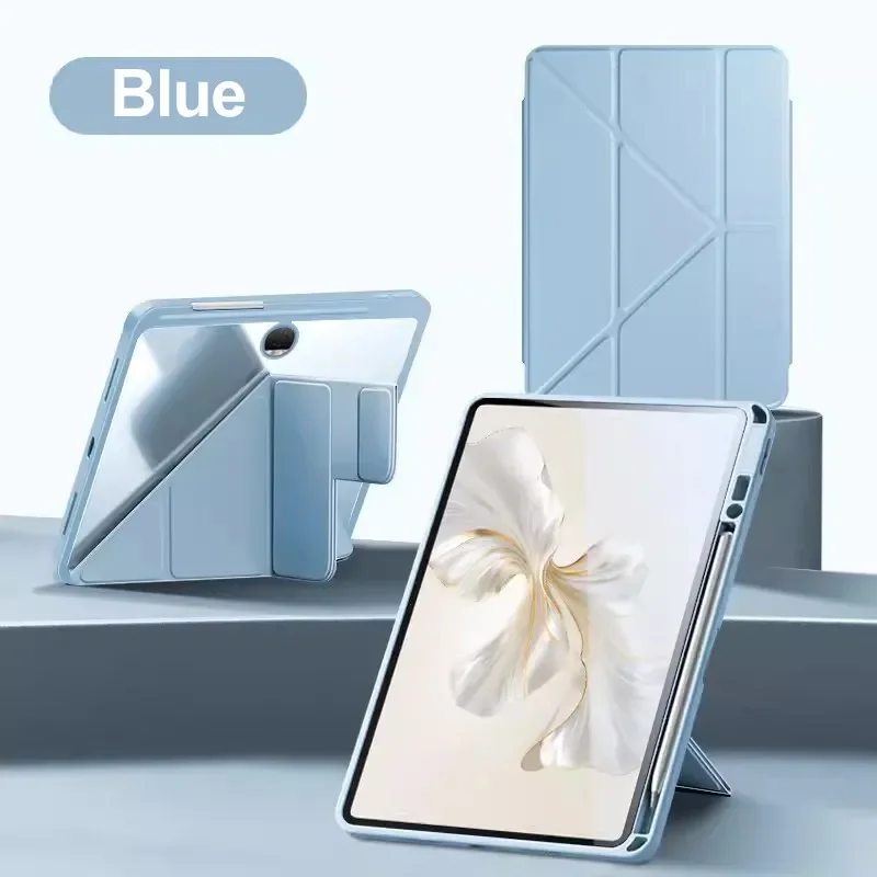 Clear Hard Back Smart Cover with Pen Holder Case – Premium PU+PC Material
