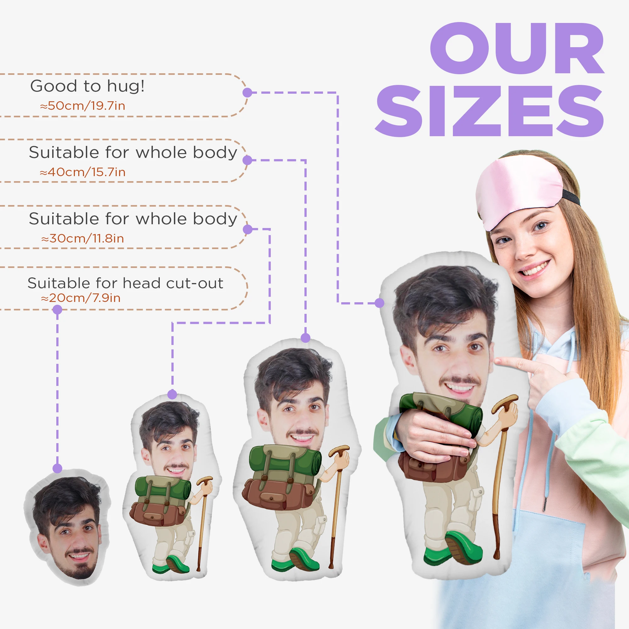 Custom Photo Cushion Humanoid Personalized Filling photo Cushion DIY Pillow for Putting Picture of Parent and Couple Christmas 3