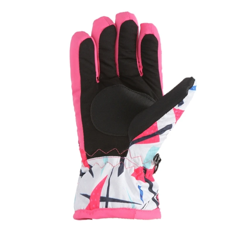 Adjustable Thermal Winter Thicken Baby Gloves Fleece Lining Waterproof Children Ski Gloves for 3-7Y Kids Outdoor Sports Mittens