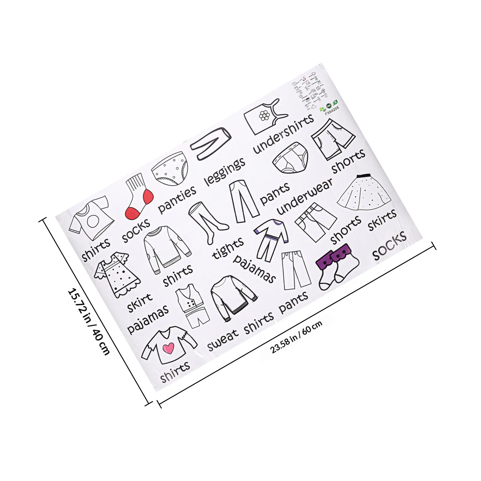 의류 라벨 의류 분류 스티커 옷장 정리 라벨 PVC 옷 정리 스티커 탈부착 가능한 옷장 정리 스티커