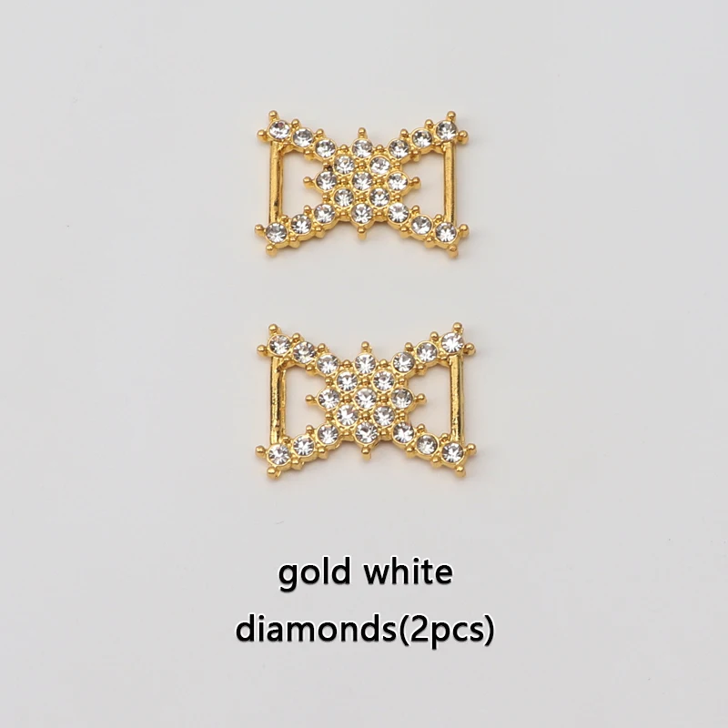 Luxury Rhinestone Shoe Charm Accessories - Metal Buckle and Lock