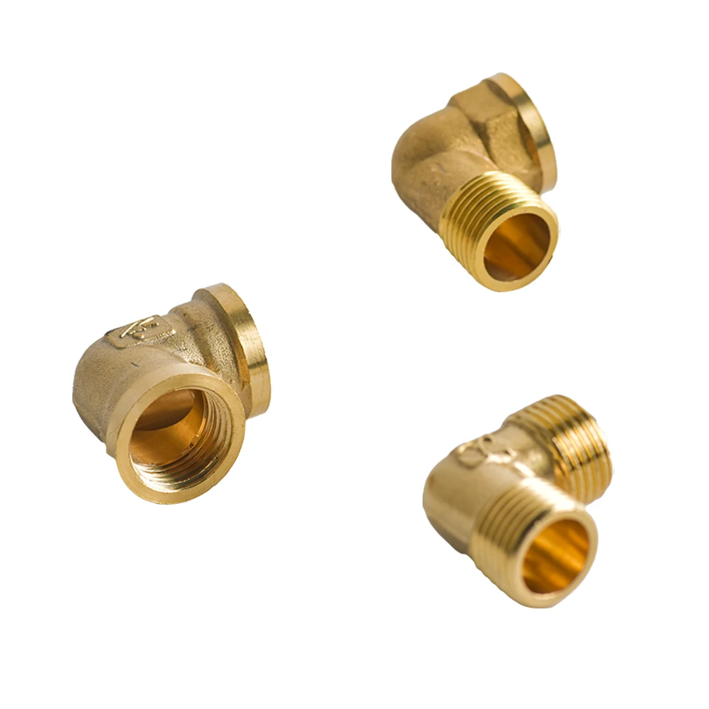 BSP Female Male 90-Degree Elbow Pipe Fitting 1/8 1/4 3/8 1/2 3/4 water pipe fittings For Fuel Gas Water Copper