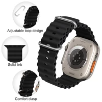 Bracelet océan pour bracelet de montre apple 44mm 40mm 45mm 41mm 49mm 46mm bracelet correas en silicone série iWatch 7 5 6 3 se 8 Ultra 2 9 10 3