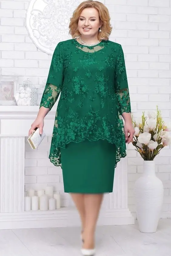 2026 Women Dress O-neck Midi Loose Dress S-8XL Lady Evening Lace Mesh Sexy Elegant Dress Female Clothing Summer Autumn 6