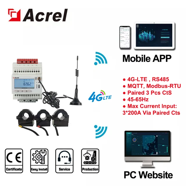 1 Pcs 4G METER 3 CTS