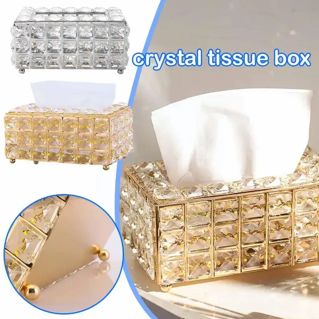 Xinkua Nordic Stílusú Nappali Könnyű Luxus Kristályszövet Kreatív Tároló Doboz Egyszerű Otthoni Papír X4O8 - Image 3